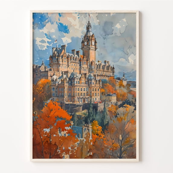 Paper Castle Edinburgh Castle Scotland Historic Travel Wall Art Poster - Walmart.com
