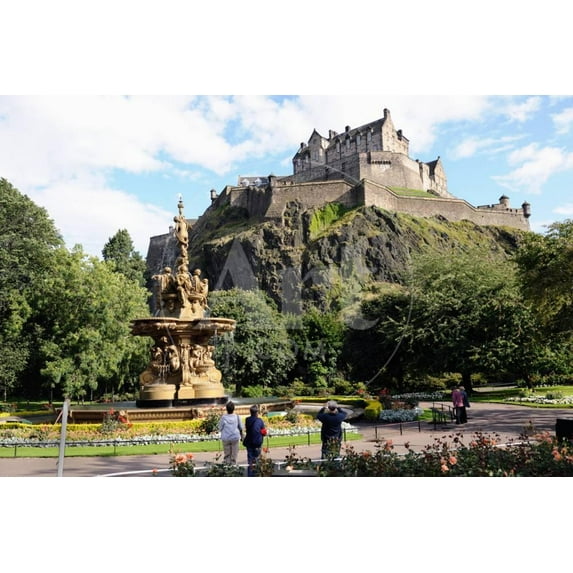 Edinburgh Castle from West Princes Street Gardens, Unframed Photographic Print Wall Art by godrick Sold by Art.Com