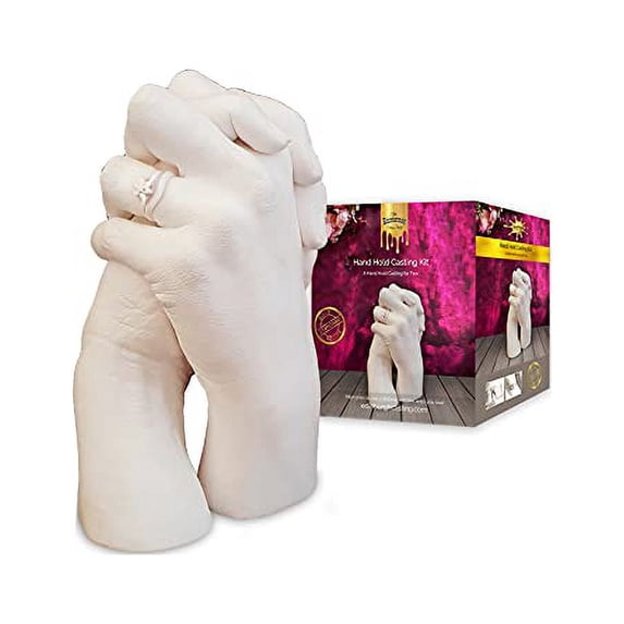 Edinburgh Hand Casting Kit for 2 - Premium DIY Hand Hold Statue Casting Kit for Valentines Day, Wedding, Anniversary, Husband, Wife, or Couple Gift Idea