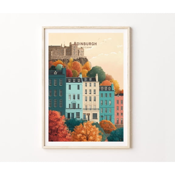 Edinburgh Scotland Royal Mile Historic City Wall Art Print, Unframed Paper Poster 8x10in