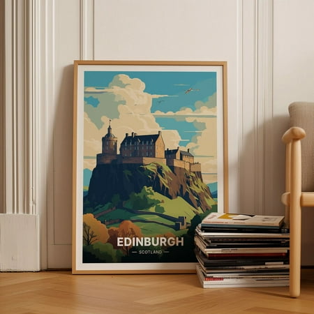 Edinburgh Skyline Poster, Travel-Inspired Wall Art, European Cityscape, Scotland Lover Gift, Home & Office Decor, C20-30 Wall Art, Modern Wall Decor, 8x12 UNFRAMED