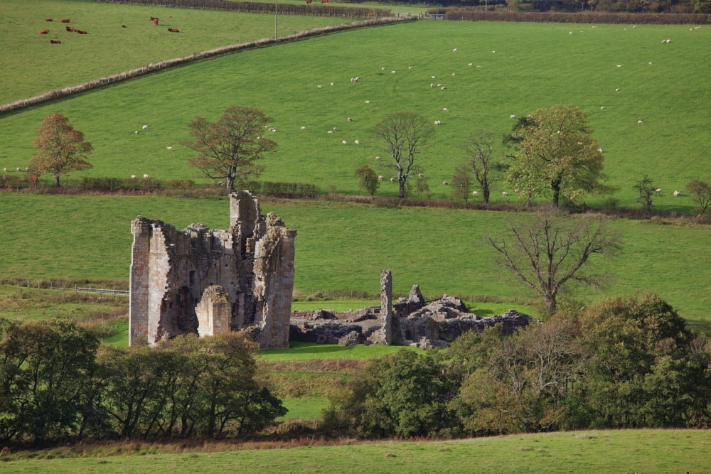 Edingham Castle Dumfries And Galloway Scotland Canvas Art - John Short Design Pics (38 x 24)