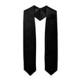 thumbnail image 1 of Ediodpoh Academic Graduation Stole for Middle School High School Pure Color Honor Sash Silk Shawl for Adults Black, 1 of 2