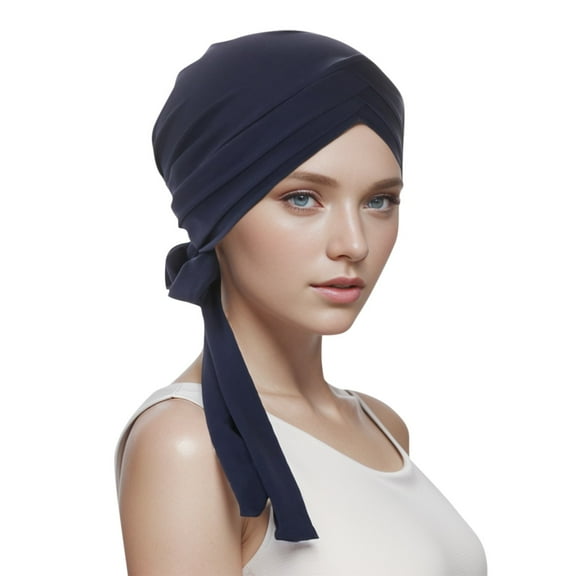 Ediodpoh Back Long Tail Turban Cap for Women with Adjustable Tie for Comfortable Fit Bandanas for Women B