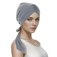 thumbnail image 1 of Ediodpoh Back Long Tail Turban Cap for Women with Adjustable Tie for Comfortable Fit Bandanas for Women D, 1 of 4