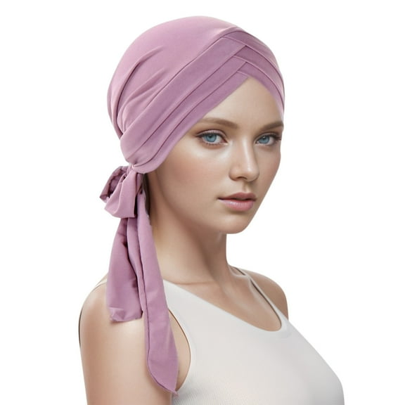Ediodpoh Back Long Tail Turban Cap for Women with Adjustable Tie for Comfortable Fit Bandanas for Women I