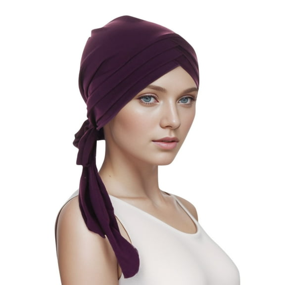 Ediodpoh Back Long Tail Turban Cap for Women with Adjustable Tie for Comfortable Fit Bandanas for Women J