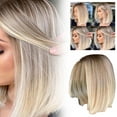 thumbnail image 1 of Riforla Blonde Wig Bob Wig Short Straight Wigs for Women Short Human Hair Ladies Straight BOB Party Natural Light Gold for Women Party Daily Use Wigs for Women Rose Gold, 1 of 5