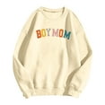 thumbnail image 1 of Ediodpoh Boy Mom Sweatshirt Women Mama Sweatshirt Mom Life Pullover for Mom Hoodie Mom Mode Crew Neck Pullover Womens Sweatshirts Beige S, 1 of 2