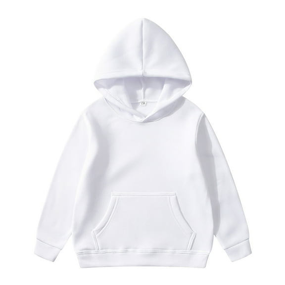 Ediodpoh Boys Sweatshirts Boys Girls and Toddlers' Pullover Hoodie Sweatshirts Sweatshirt White 8-10 Years