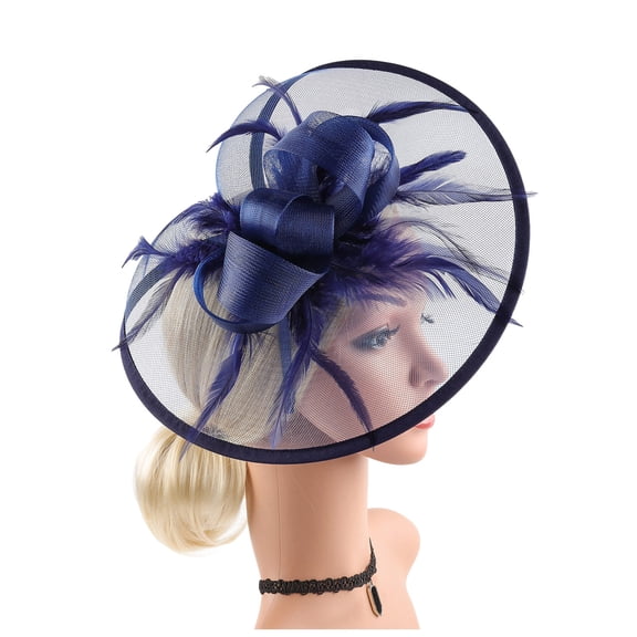 Ediodpoh Bride Headpiece Tea Party Hair Flower Prom Hair Accessories for Women Navy