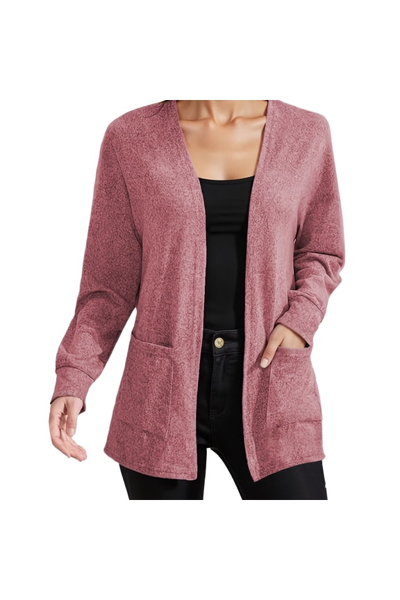 Cardigan Sweaters for Women Soft Lightweight Knit Open Front Long Sleeve Comfortable Casual Loose Fit Cozy Wrap for Daily RD1 XXL