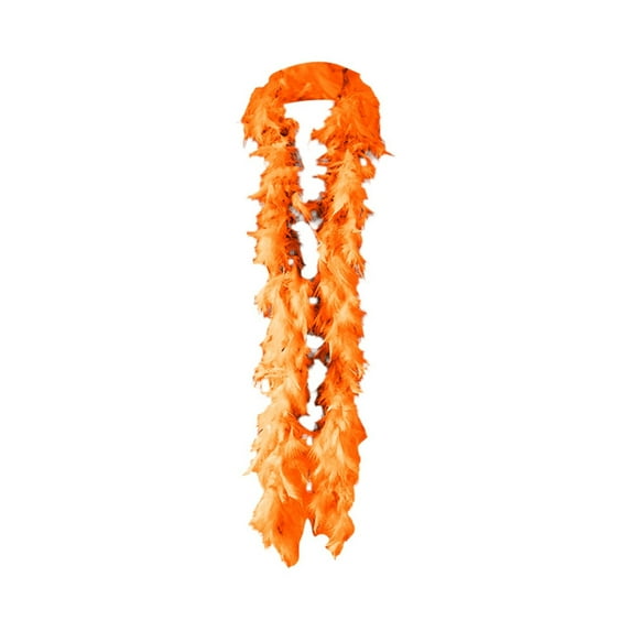 Ediodpoh Carnival Fashion Turkey Feather Strip Stage Gathering Flower Bundle Scarf Decorative Orange