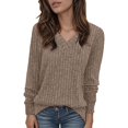 thumbnail image 1 of Ediodpoh Casual Long Sleeve Knit Sweater Jackets for Women Cardigan for Everyday Wear Comfortable and Soft Khaki L, 1 of 5