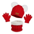 thumbnail image 1 of Ediodpoh Children Autumn Winter Hat Scarf and Gloves Set Warm Colorful Double Baby Set Red, 1 of 3