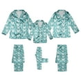 thumbnail image 1 of Ediodpoh Christmas Family Pajamas Matching Sets Printed Imitation Silk Long Sleeve Parent Child Outfit Home Pajamas for Kids Light Blue_007 7-8 Years, 1 of 5