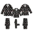 thumbnail image 1 of Ediodpoh Christmas Family Pajamas Matching Sets Printed Imitation Silk Long Sleeve Parent Child Outfit Home Pajamas for Women Black_008 S, 1 of 6