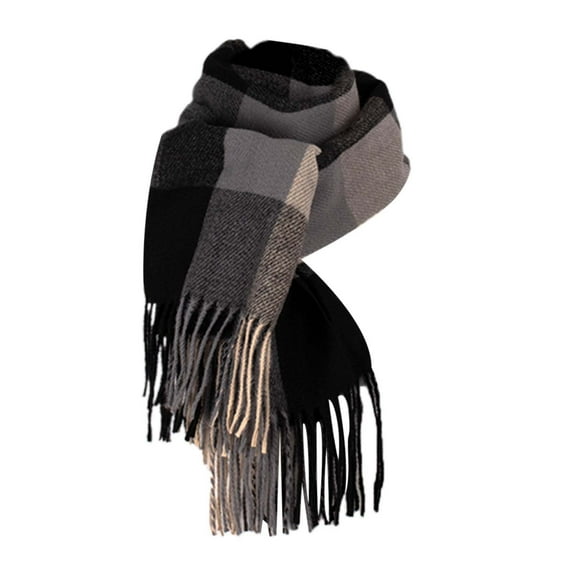 Riforla Christmas Fashionable Autumn and Winter Womens Neck Scarf Festive Holiday Season Accessory Black