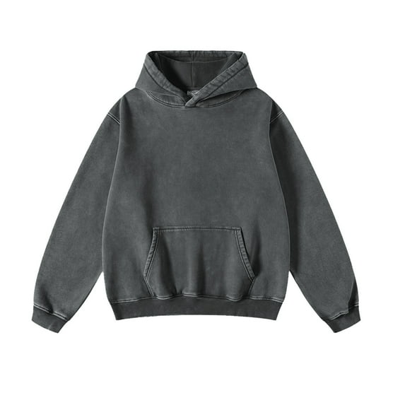 Ediodpoh Distressed Women's Oversized Washed Pullover Hoodies for Women Casual Streetwear Soft Comfortable Fashion Loose Fit Sweatshirt Dark Gray M