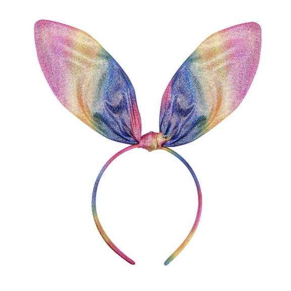 Ediodpoh Easter Glittery Large Bunny Ear Headband Sparkly Fabric Party Hair Accessory for Kids Adults and Festive Celebrations Camouflage