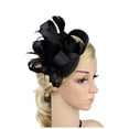 thumbnail image 1 of Ediodpoh Elegant Black Evening Mini Top Hat for Bride Wedding and Party Hair Accessory Black, 1 of 5