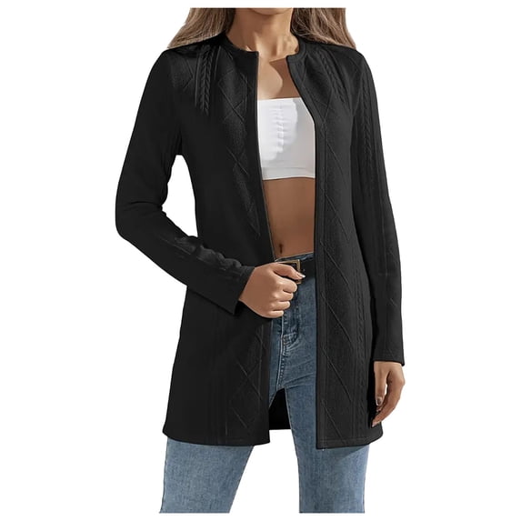 Ediodpoh Fashion Cardigan Long Sleeve Coat and Stylish Long Cardigan Sweaters for Women Black XL