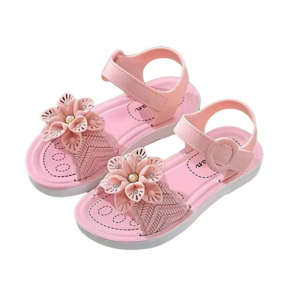 Ediodpoh Girls Sandals for Casual Outdoor Vacation Comfortable Daily Wear Fixed Design Open Toe Style for Ages 3 12 Girls Sandals Pink 3