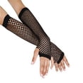 thumbnail image 1 of Ediodpoh Gloves Mesh Disco Dance Fingerless Lace Punk Lady for Themed Parties and Events Black, 1 of 1