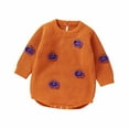 Ediodpoh Halloween Baby Girls Boys Crewneck Outfits Long Sleeve Pumpkin