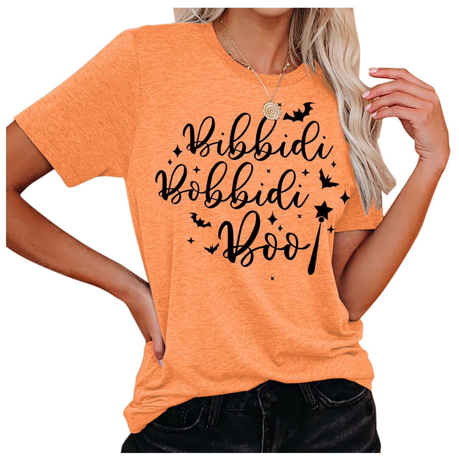 Ediodpoh Halloween Bibbidi Bobbidi Shirt Women Cute T Shirt Funny