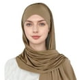 thumbnail image 1 of Riforla Head Scarf with Layer Tie Front and Integrated Cap Soft and Breathable for Daily Wear Coffee, 1 of 3