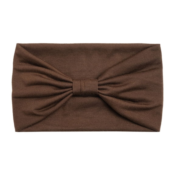 Ediodpoh Headbands for Women African Boho Wide Knotted Head Wraps Turbans for Sports and Yoga Brown