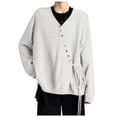 thumbnail image 1 of Fgnfyis Knit Cardigan for Women Sweater Soft Warm Oversized Open Front Long Sleeve Cozy Casual Fall Winter Top White XXL, 1 of 4