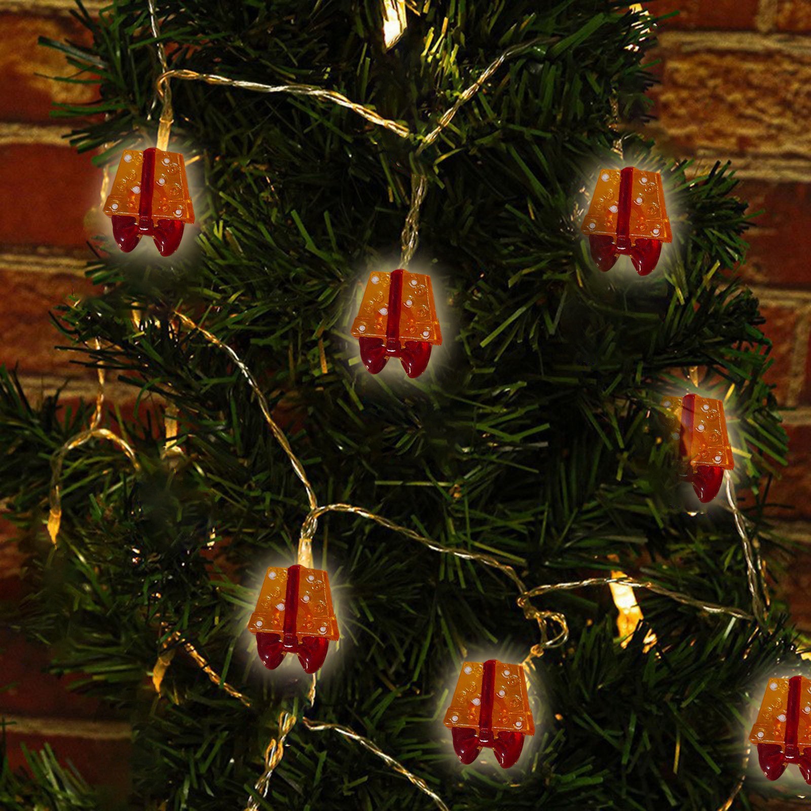 Ediodpoh LED New Christmas Tree Light String Santa Cane Snowman Holiday