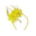 thumbnail image 1 of Ediodpoh Ladies Carnival Feather Headband with Flower European Style Bridal Hair Accessories for Parties and Events Yellow, 1 of 2