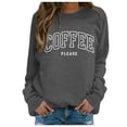 thumbnail image 1 of Fgnfyis Ladies Fall Winter Casual Loose Letter Floral Print Sweatshirts for Women Hoodless Pullover Grey XXL, 1 of 4