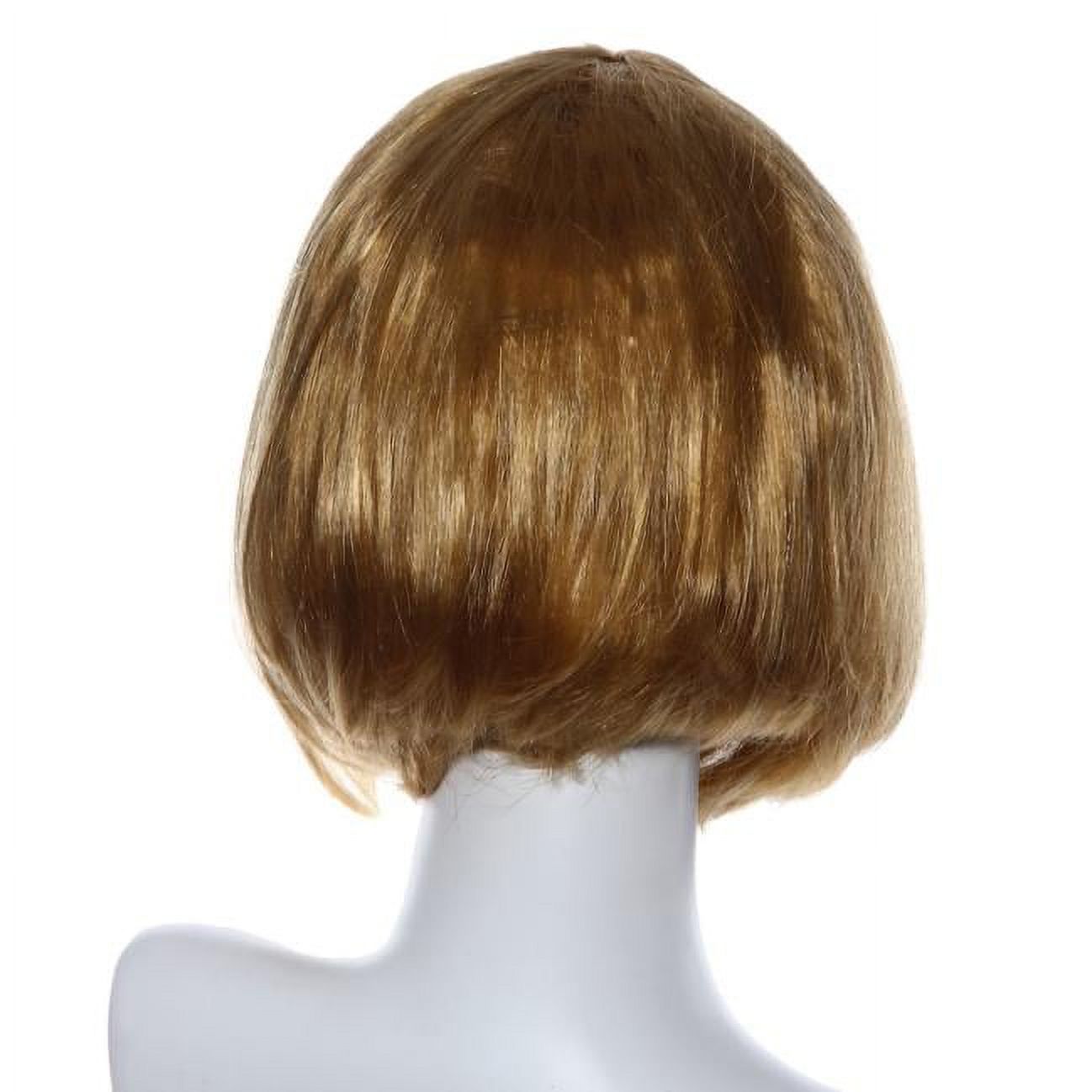 Ediodpoh Masquerade Small Roll Bang Short Straight Hair Wig GD Wigs for Women Gold