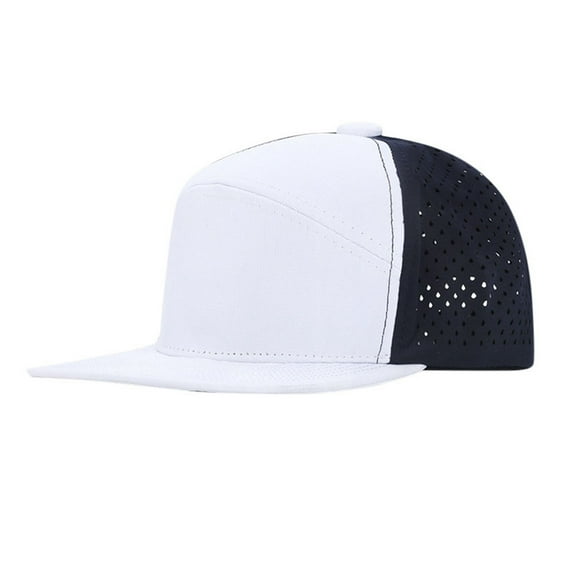 Ediodpoh Men Flat Brim Baseball Cap Adjustable Performance Snapback Hat Perforated Cap Baseball Caps for Men Navy