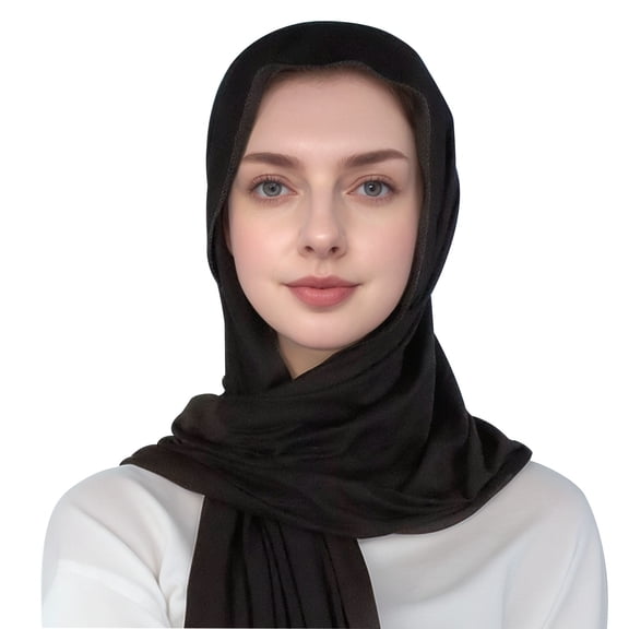 Ediodpoh Minimalist Layer Brim Head Scarf Turban Wrap Cap for Women Head Covering Soft and Comfortable Black