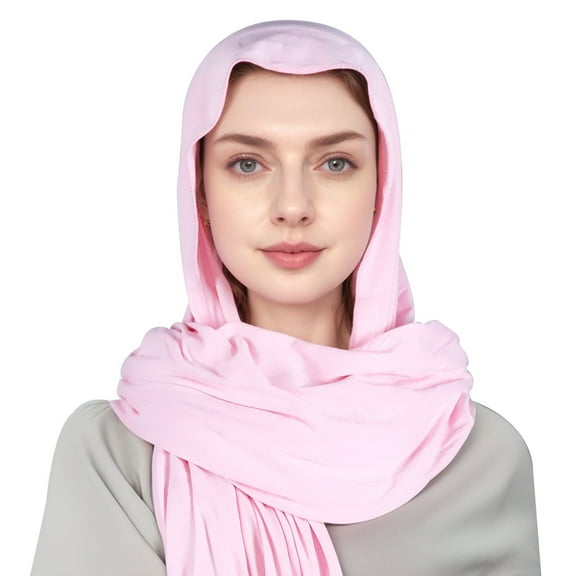 Ediodpoh Minimalist Layer Brim Head Scarf Turban Wrap Cap for Women Head Covering Soft and Comfortable Pink