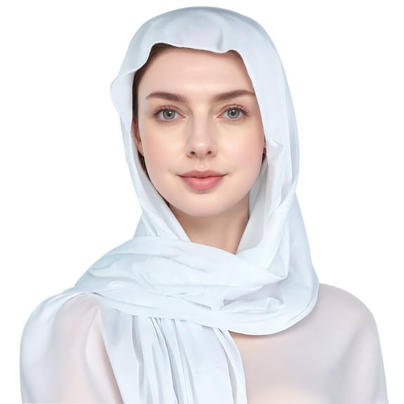 Ediodpoh Minimalist Layer Brim Head Scarf Turban Wrap Cap for Women Head Covering Soft and Comfortable White