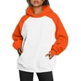 thumbnail image 1 of Ediodpoh Oversized Hoodies for Women Pullover Sweatshirt Teen Girls Raglan Sleeve Print Pocket Hoodie Orange S, 1 of 5