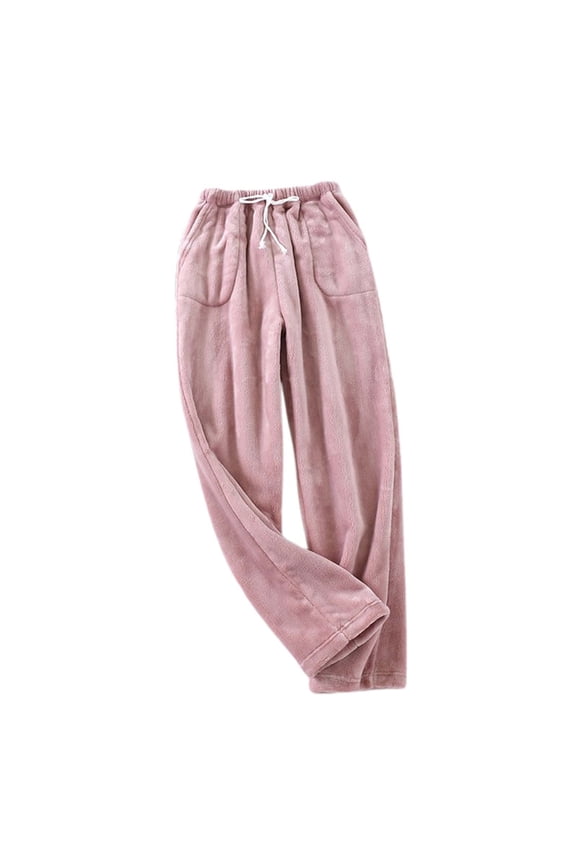 Ediodpoh Pajama Pants Women Cozy Loose Fitting Sleep Straight Leg Homewear Trousers Pink S