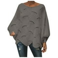 thumbnail image 1 of Ediodpoh Plus Size Women's Lightweight Knit Sweater Comfortable and Stylish Casual Pullover Oversized Sweaters for Women Grey M, 1 of 4