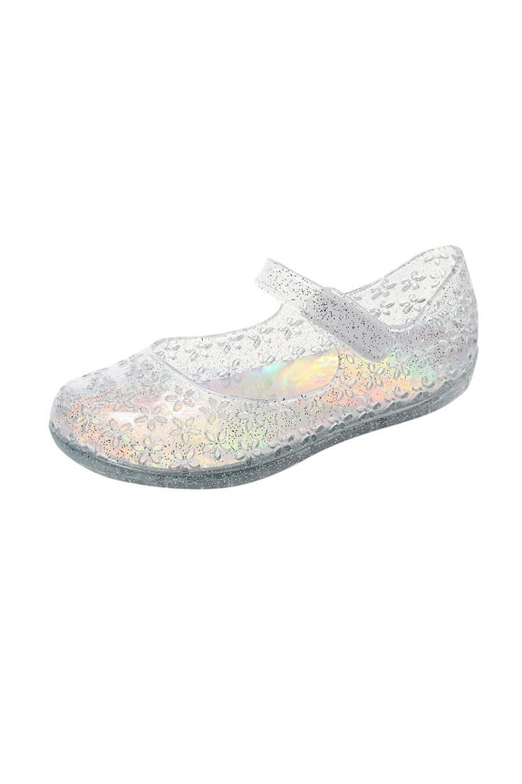 Princess Shoes Girls Sandals Jelly Mary Jane Dance Party Shoes for Kids Toddler Sandals for Kids White 13