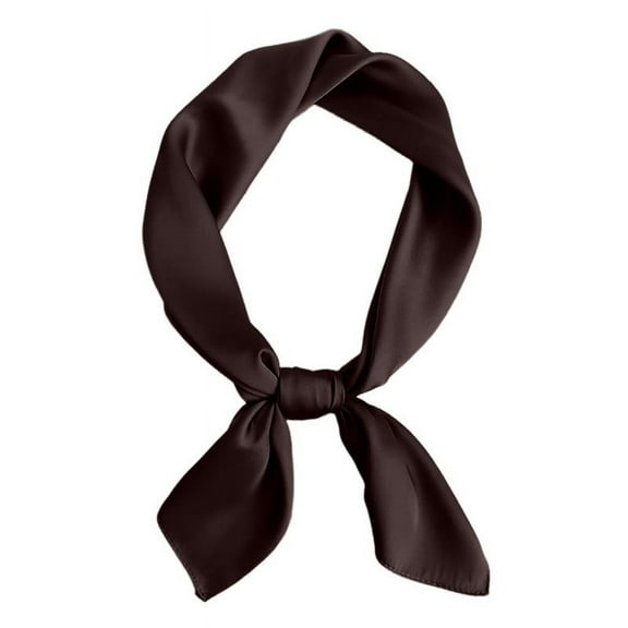 Ediodpoh Pure Color Small Square Scarf 70x70cm for Women Polka Pattern Neck Scarf Ribbon Kerchief Versatile Bronze