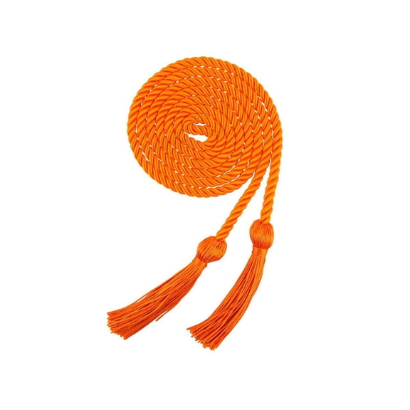 Riforla Pure Color Woven Graduation Honor Cord with Double Tassels Academic Stole Neck Sash for Gown and PhD OR2