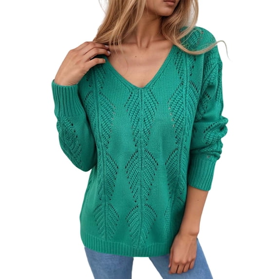 Ediodpoh Reversible Knit Cardigan for Women Long Sleeve Open Front Sweater with Backless Design Outwear for Fall Winter Green XL