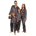 thumbnail image 1 of Ediodpoh Satin Pajamas PJ's Solid Family Matching Sleepwear Nightwear Pants Outfits Set Family Matching Pajamas Set for Kids Brown 110, 1 of 9