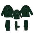 thumbnail image 1 of Ediodpoh Satin Silk Button Down Pajamas PJ's Sets Solid Two Piece Family Matching Sleepwear Loungewear Long Sleeve Silk Nightwear for Women Dark Green M, 1 of 9